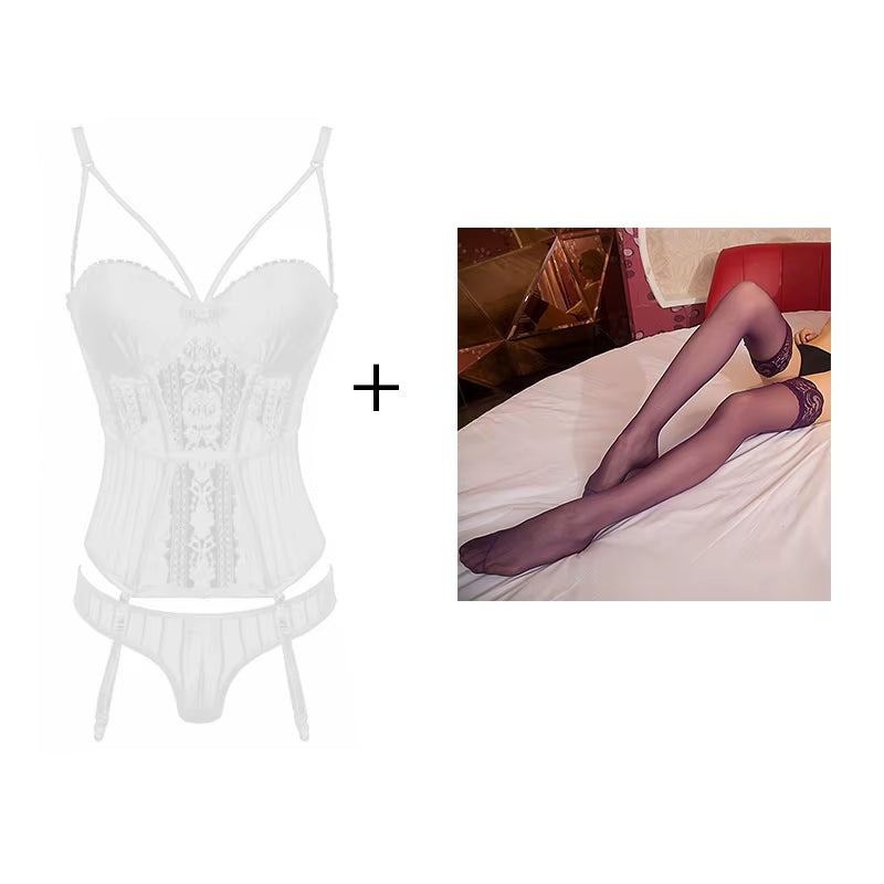 Black Fashion Women Sexy Bra Set Embroidery Bralette Underwear Sets Female Panties Brief Sets Ladies Lingerie