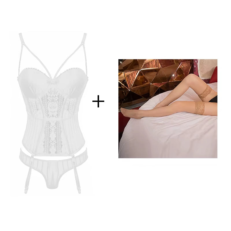 Black Fashion Women Sexy Bra Set Embroidery Bralette Underwear Sets Female Panties Brief Sets Ladies Lingerie