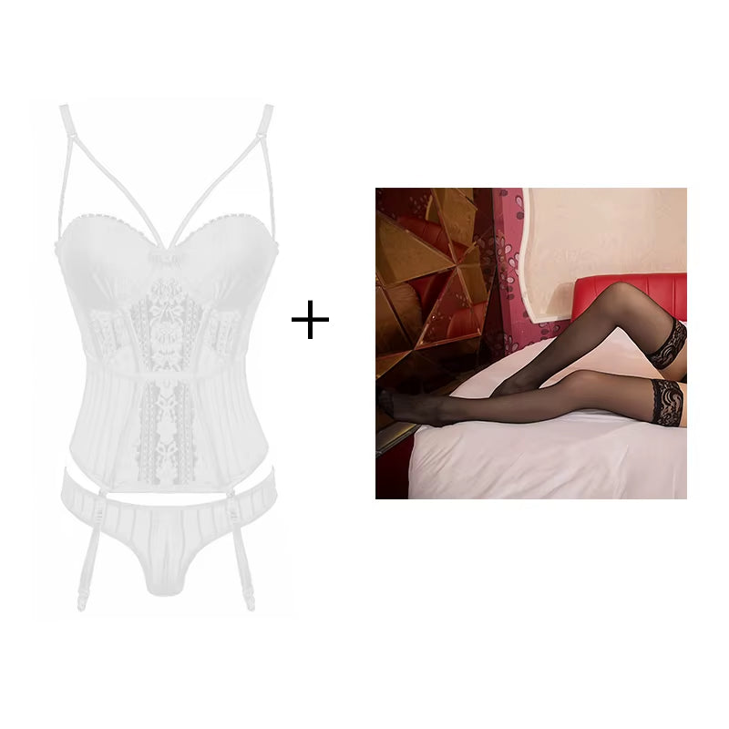 Black Fashion Women Sexy Bra Set Embroidery Bralette Underwear Sets Female Panties Brief Sets Ladies Lingerie