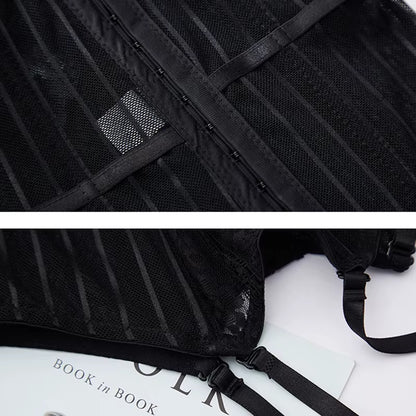 Black Fashion Women Sexy Bra Set Embroidery Bralette Underwear Sets Female Panties Brief Sets Ladies Lingerie